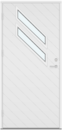 Profiilipaneli diagonaalilinjoilla, 2 diagonaalista lasiosaa