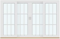4 osaa, 2 vaakaristikkoa ja 2 pystyristikkoa