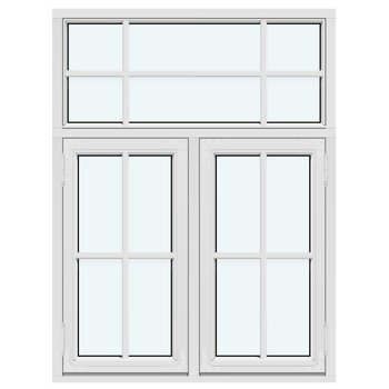 Perinteiset sivusaranoidut yhdistelmäikkunat (Kiinteä ja avattava, ulosaukeavat)