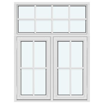 Perinteiset sivusaranoidut yhdistelmäikkunat (Kiinteä ja avattava, ulosaukeavat)