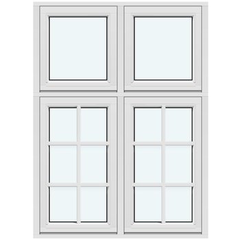 Perinteiset sivusaranoidut yhdistelmäikkunat (Kiinteä ja avattava, ulosaukeavat)