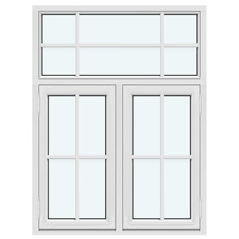 Perinteiset sivusaranoidut yhdistelmäikkunat (Kiinteä ja avattava, ulosaukeavat)