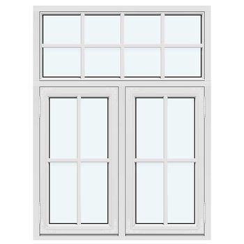 Perinteiset sivusaranoidut yhdistelmäikkunat (Kiinteä ja avattava, ulosaukeavat)