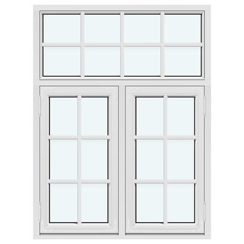 Perinteiset sivusaranoidut yhdistelmäikkunat (Kiinteä ja avattava, ulosaukeavat)