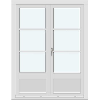 Sisäänaukeavat terassipariovet (Kaksipuitteiset)