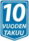 10 vuoden takuu